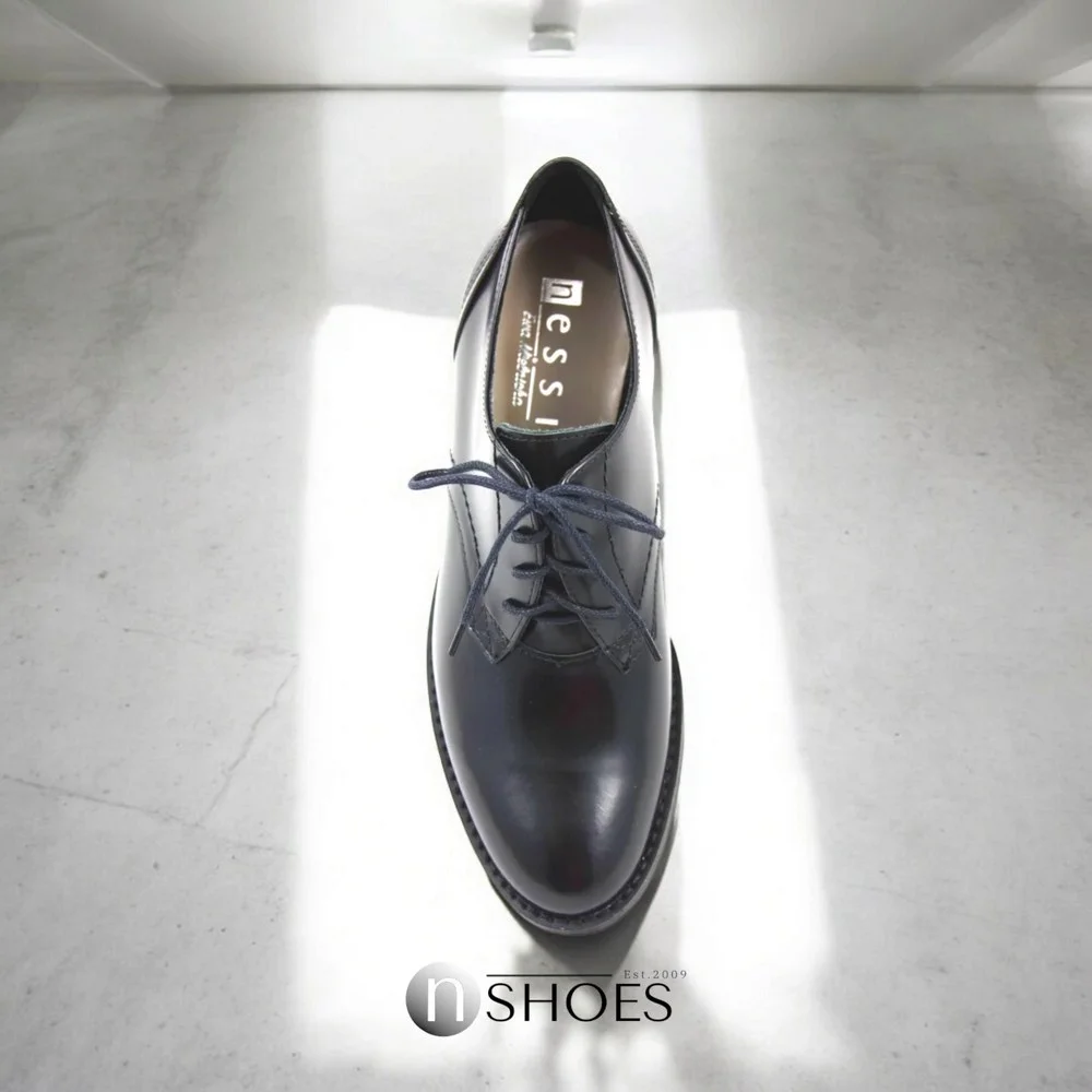 Жіночі чорні туфлі оксфорди NESSI (Польща) модель 2931