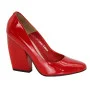 Women's red pumps with medium heels Sala (Poland) model 3060