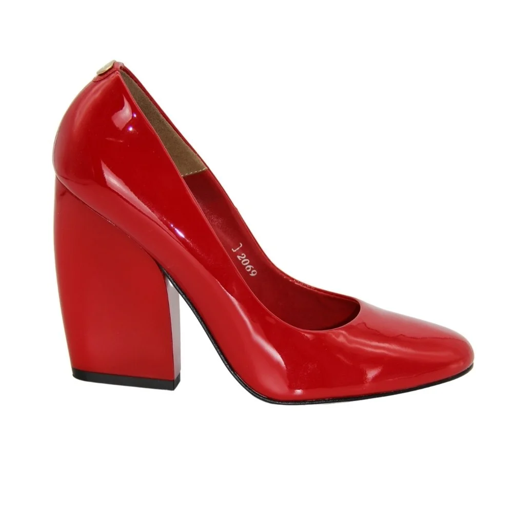 Women's red pumps with medium heels Sala (Poland) model 3060