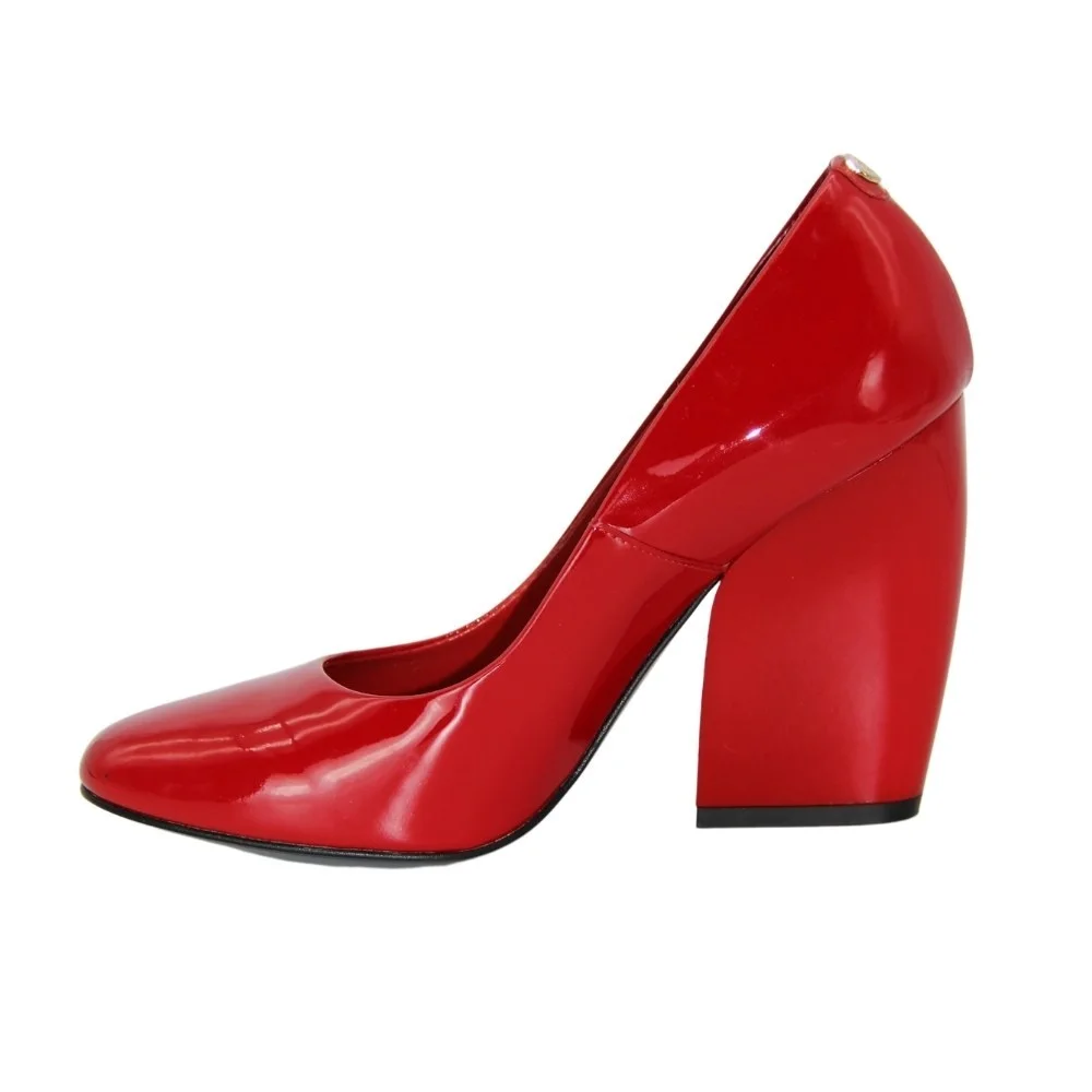 Women's red pumps with medium heels Sala (Poland) model 3060
