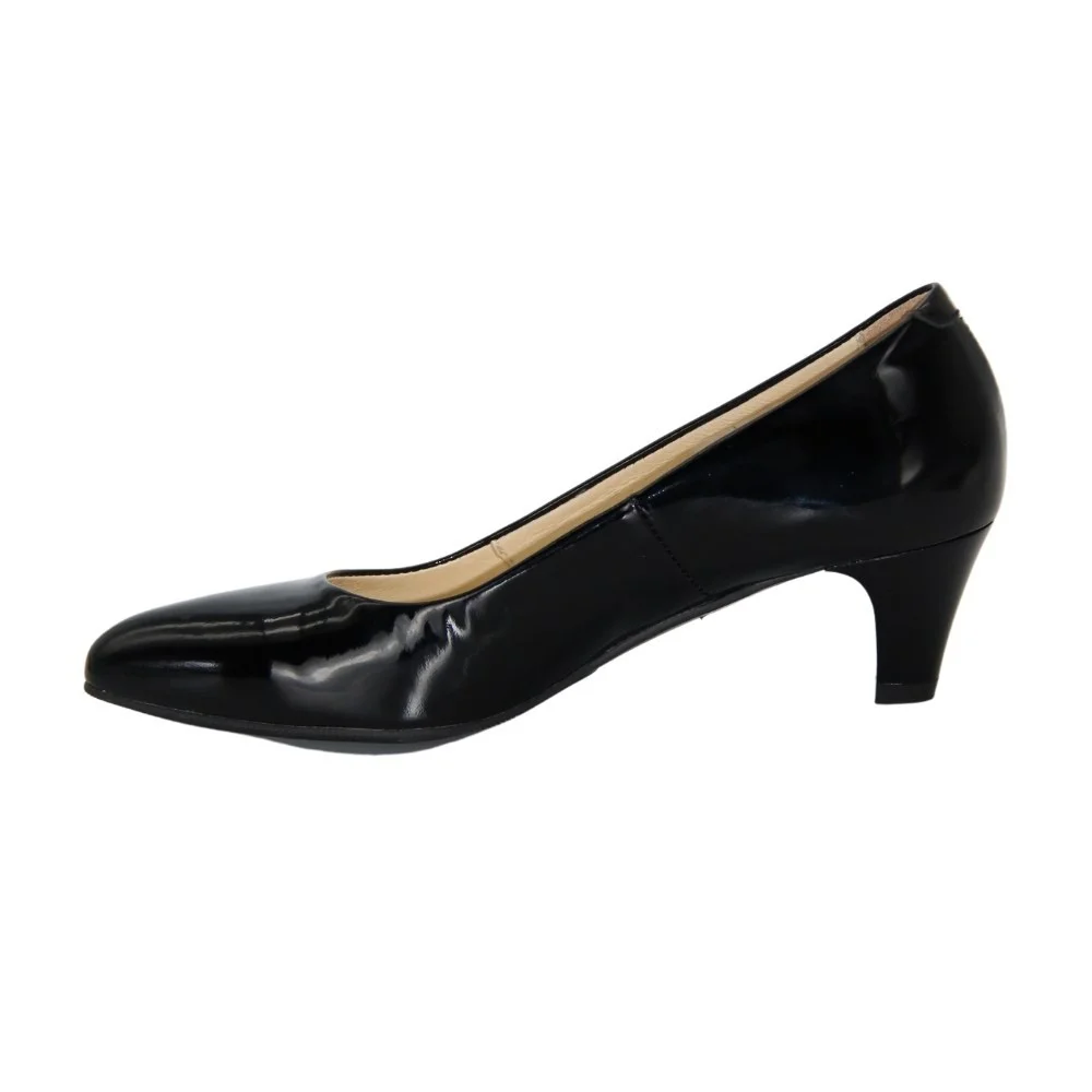 Women's black low-heeled shoes Steizer (Poland) model 3180