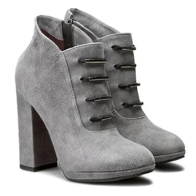 Women's gray boots NESSI Poland 928-0-szary194 3448