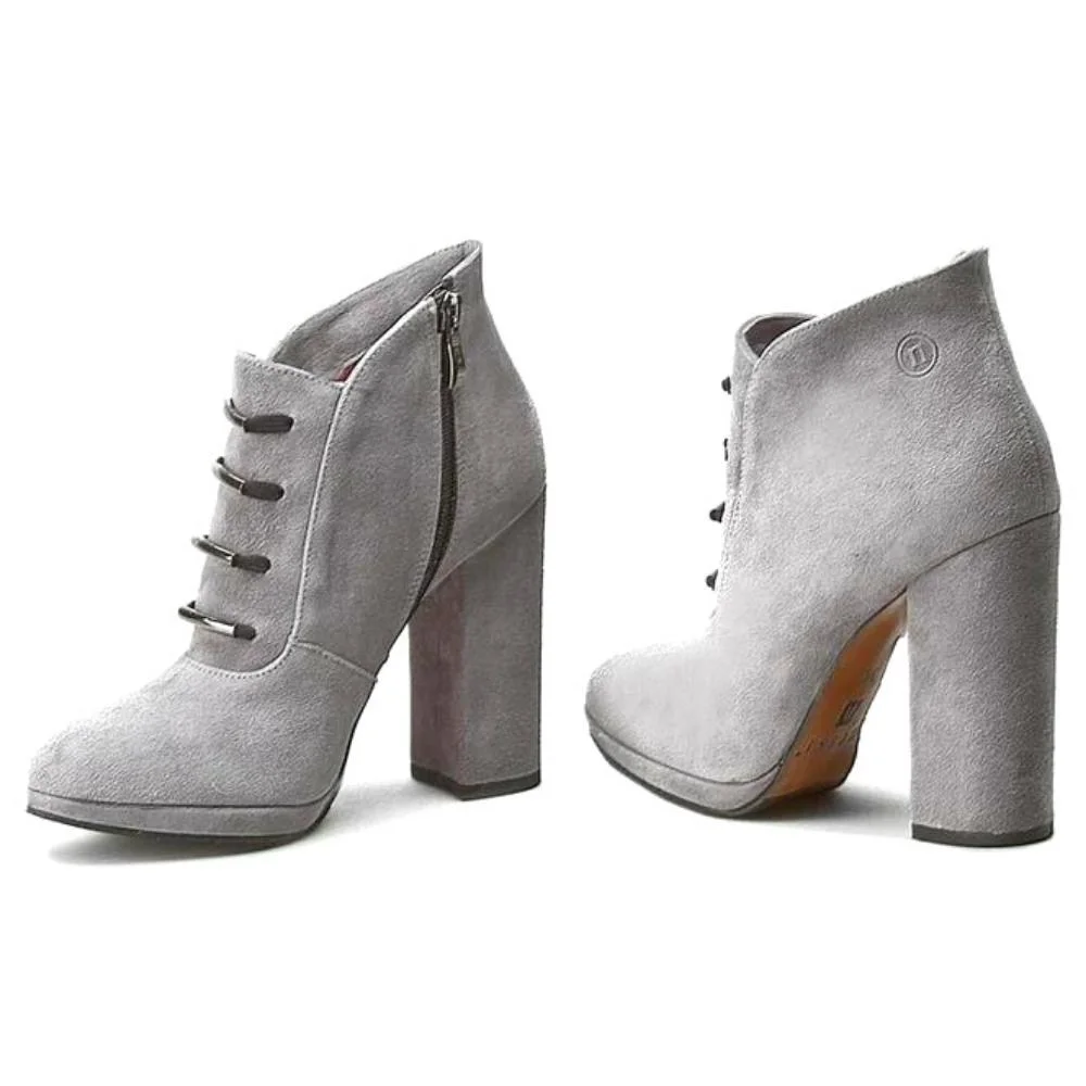 Women's gray boots NESSI (Poland) model 3448