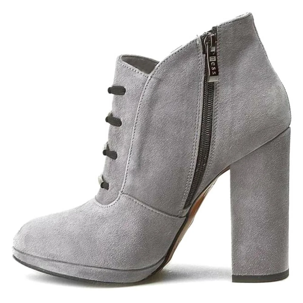 Women's gray boots NESSI (Poland) model 3448