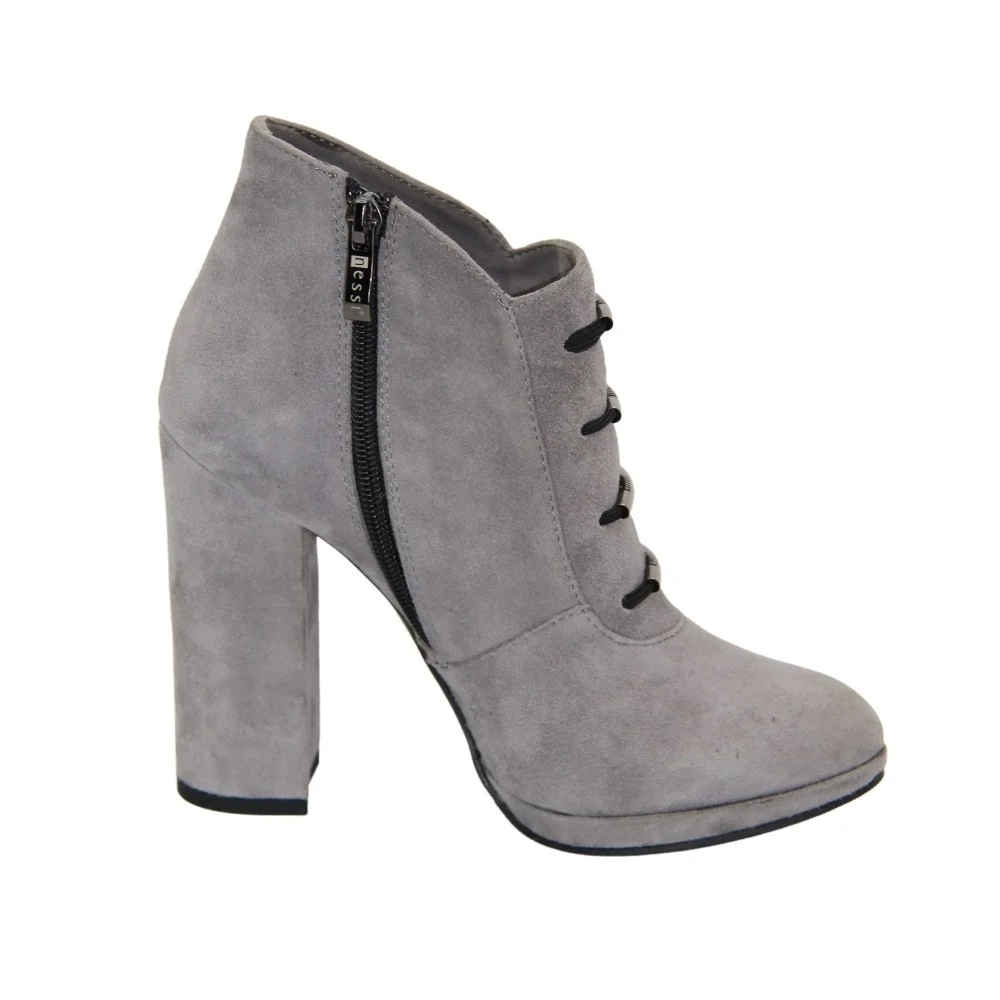 Women's gray boots NESSI (Poland) model 3448