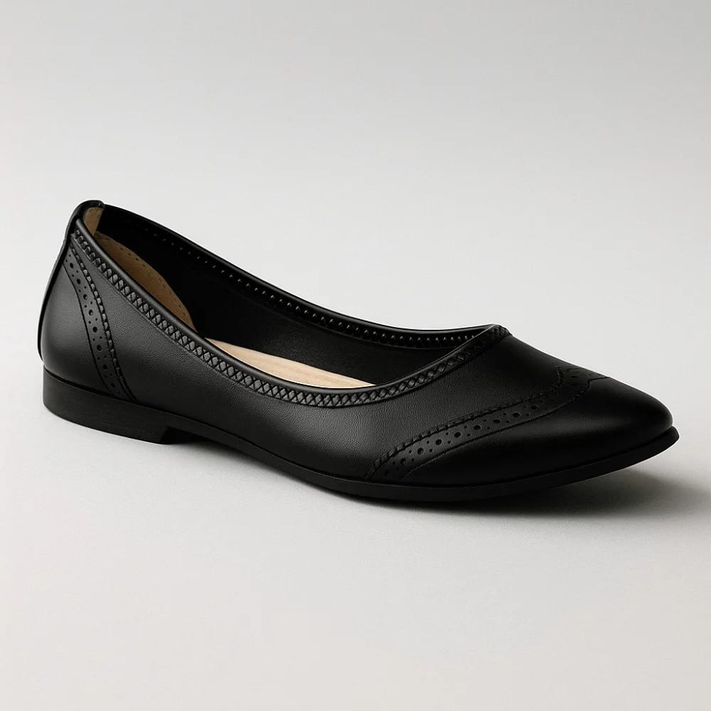 Женские черные балетки Velluto (Украина) модель 3607