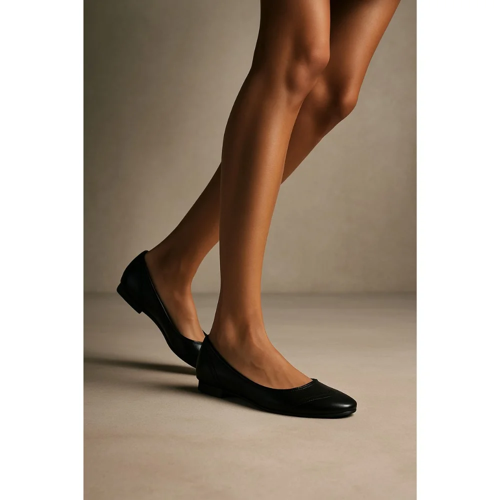 Женские черные балетки Velluto (Украина) модель 3607