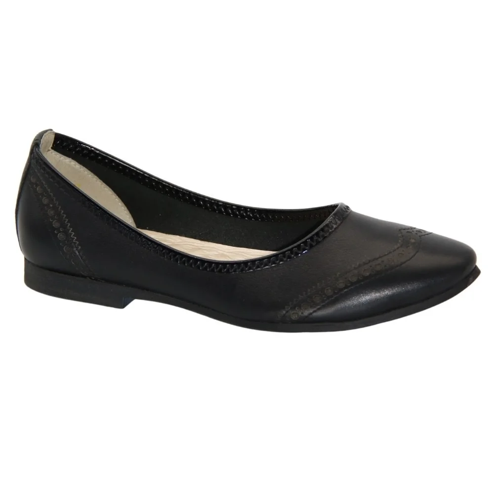 Женские черные балетки Velluto (Украина) модель 3607