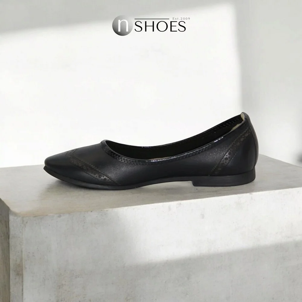 Женские черные балетки Velluto (Украина) модель 3607