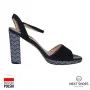 Sandals female black Lizard (Poland) model 3677