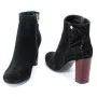 Women’s Mid-Heel Black Boots NESSI 914-0-czarny19-kbiaty