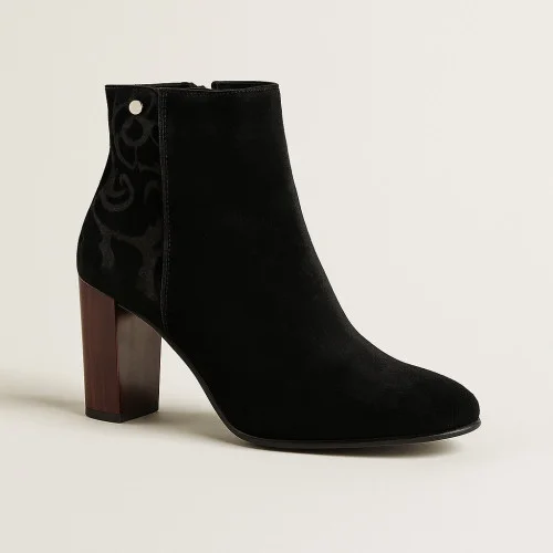 Жіночі чорні черевики NESSI Польща 914-0-czarny19-kbiaty 3935