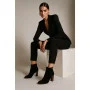 Women’s Mid-Heel Black Boots NESSI 914-0-czarny19-kbiaty