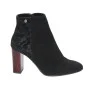 Women’s Mid-Heel Black Boots NESSI 914-0-czarny19-kbiaty