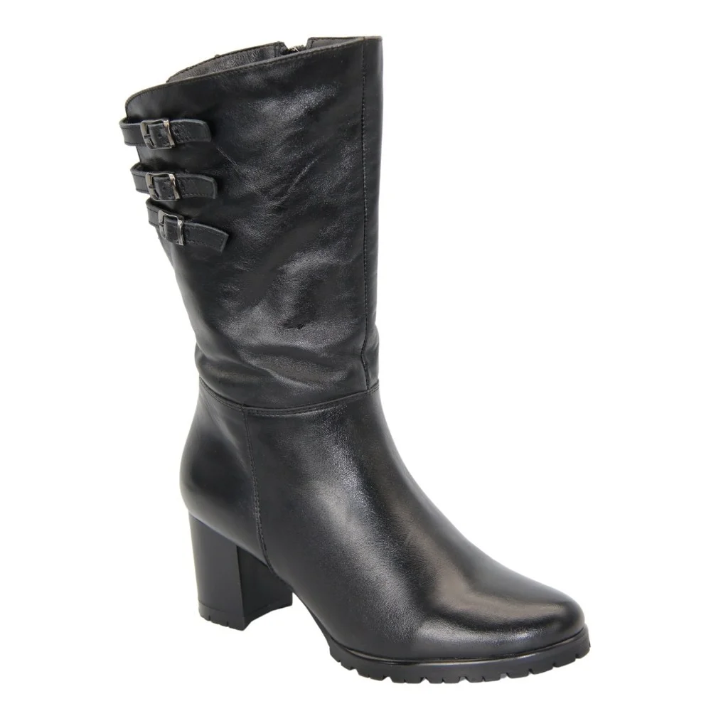 Жіночі чорні напівчоботи Covalli модель 3938