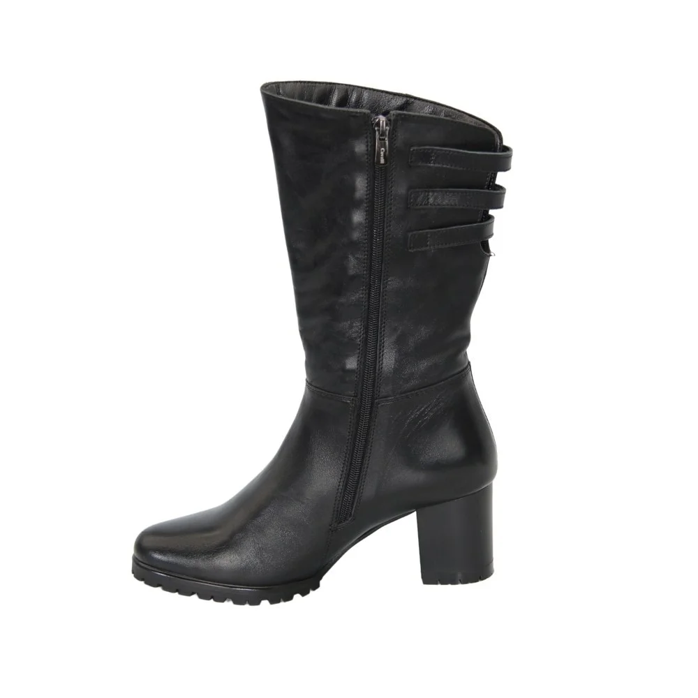 Жіночі чорні напівчоботи Covalli модель 3938