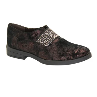 Women's black shoes Steizer model 3983 made of genuine leather from a Polish factory