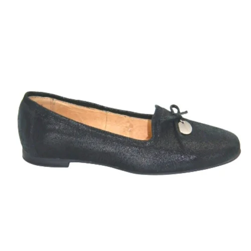 Women's black ballet shoes Steizer 5000-czarny-z003-s613 4001 made of genuine suede leather from a Polish factory