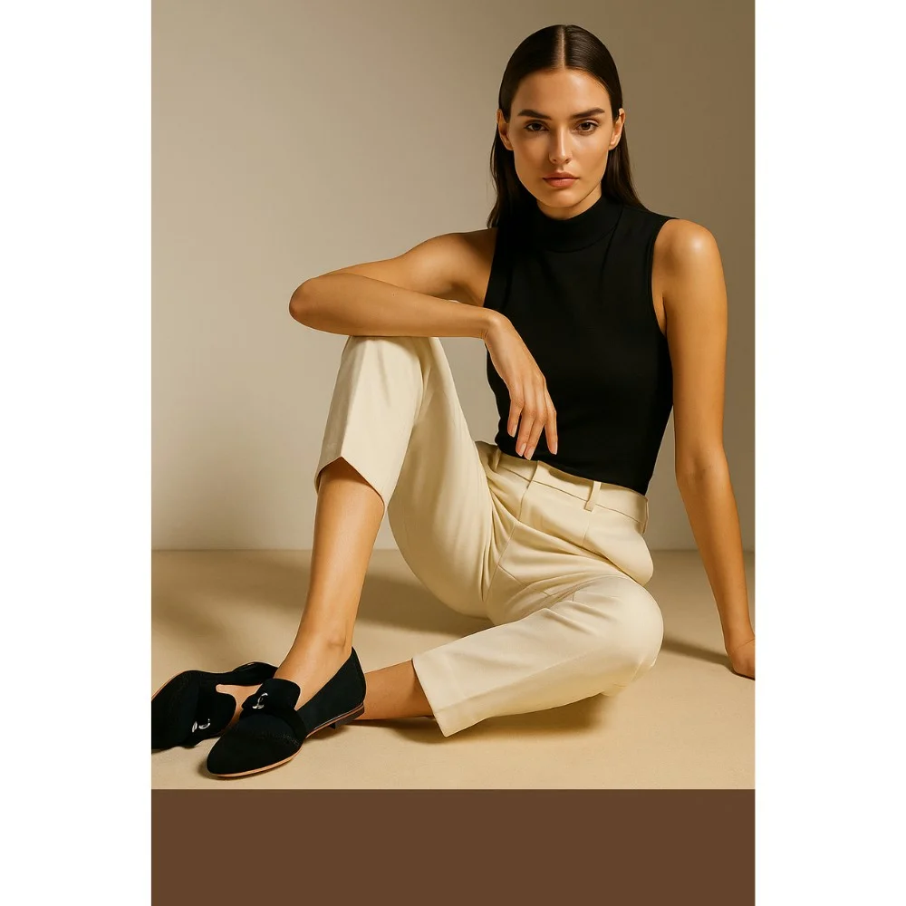 Women's black ballet flats Steizer (Poland) model 4001