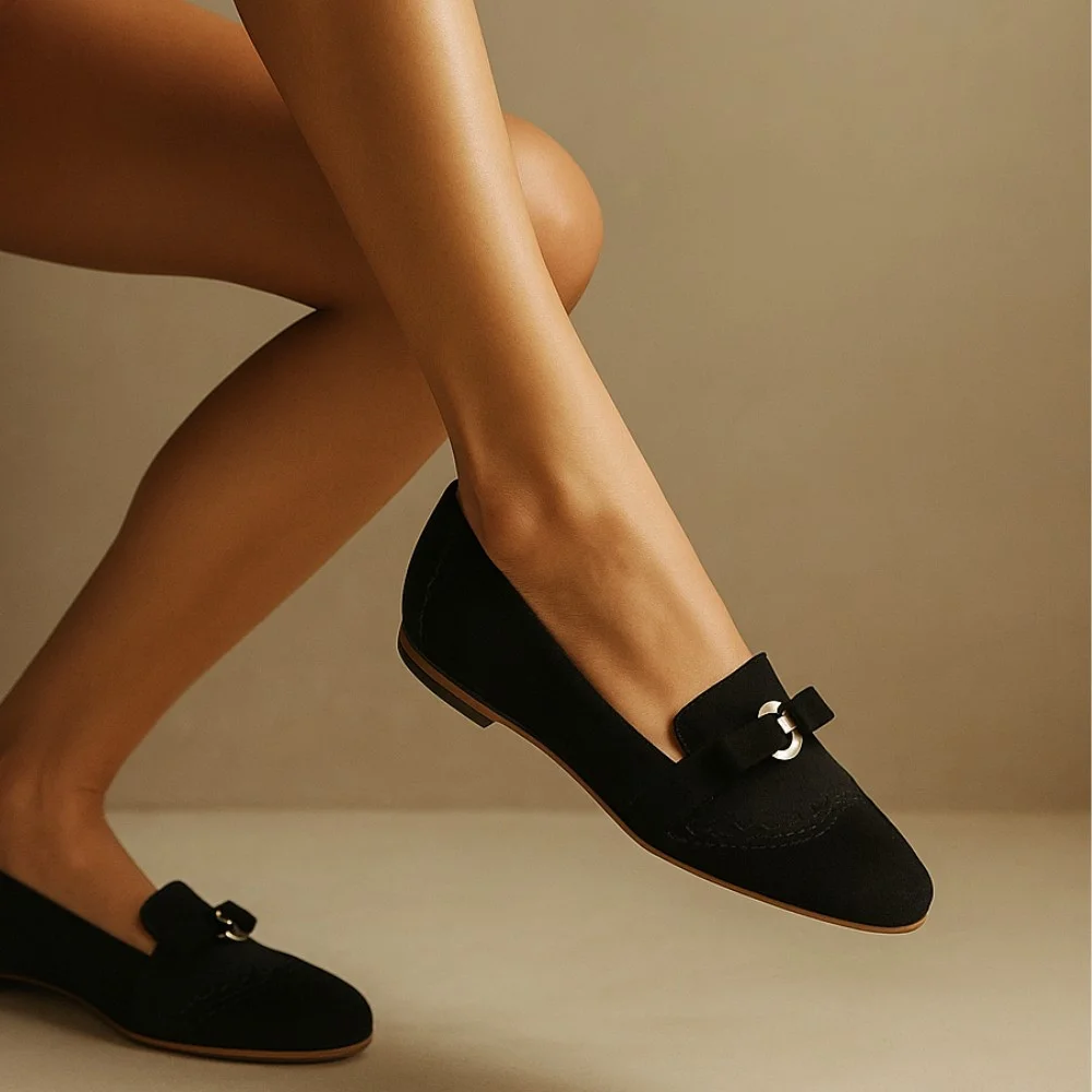 Women's black ballet flats Steizer (Poland) model 4001