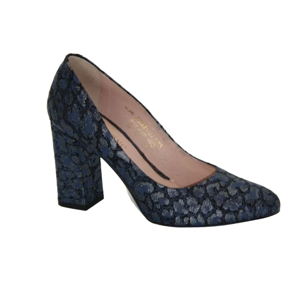 Женские синие туфли Visconi (Польша) модель 4034