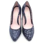 Женские синие туфли Visconi (Польша) модель 4034
