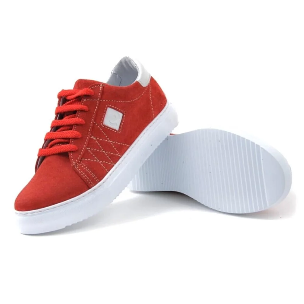 Sneakers women's red Nagaba (Poland) model 4038