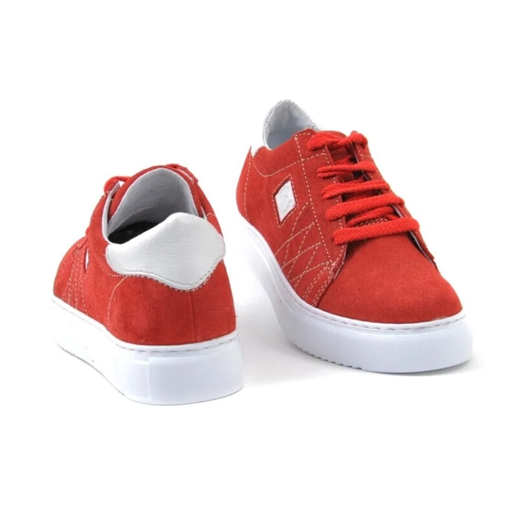 Sneakers women's red Nagaba (Poland) model 4038