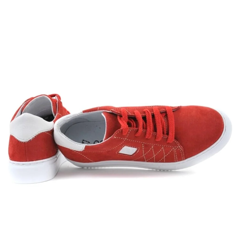 Sneakers women's red Nagaba (Poland) model 4038
