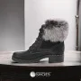 Женские чёрные зимние ботинки Pollonus 5-0952-011-czarny 4255