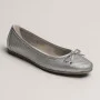 Женские серебристые балетки Simen (Польша) модель 4417