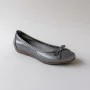 Женские серебристые балетки Simen (Польша) модель 4417