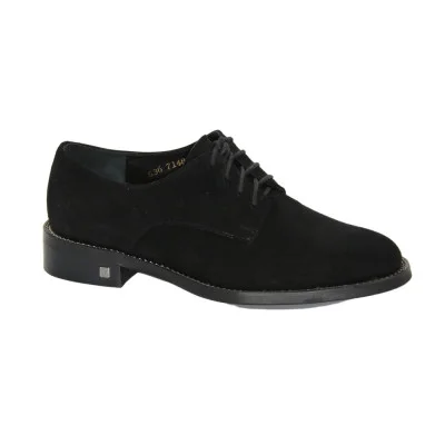 Women's black oxford shoes Visconi 7148294-law 4461 made of genuine suede leather from a Polish factory