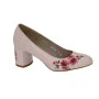 Women's beige mid-heeled shoes Ann Mex (Poland) model 4469
