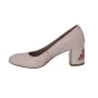 Women's beige mid-heeled shoes Ann Mex (Poland) model 4469