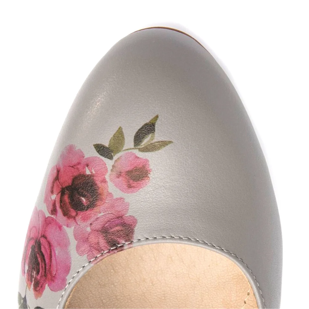 Women's beige mid-heeled shoes Ann Mex (Poland) model 4469