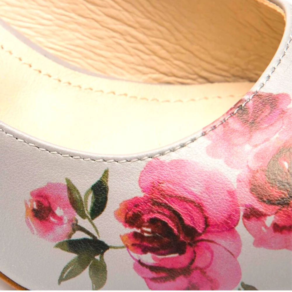 Women's beige mid-heeled shoes Ann Mex (Poland) model 4469