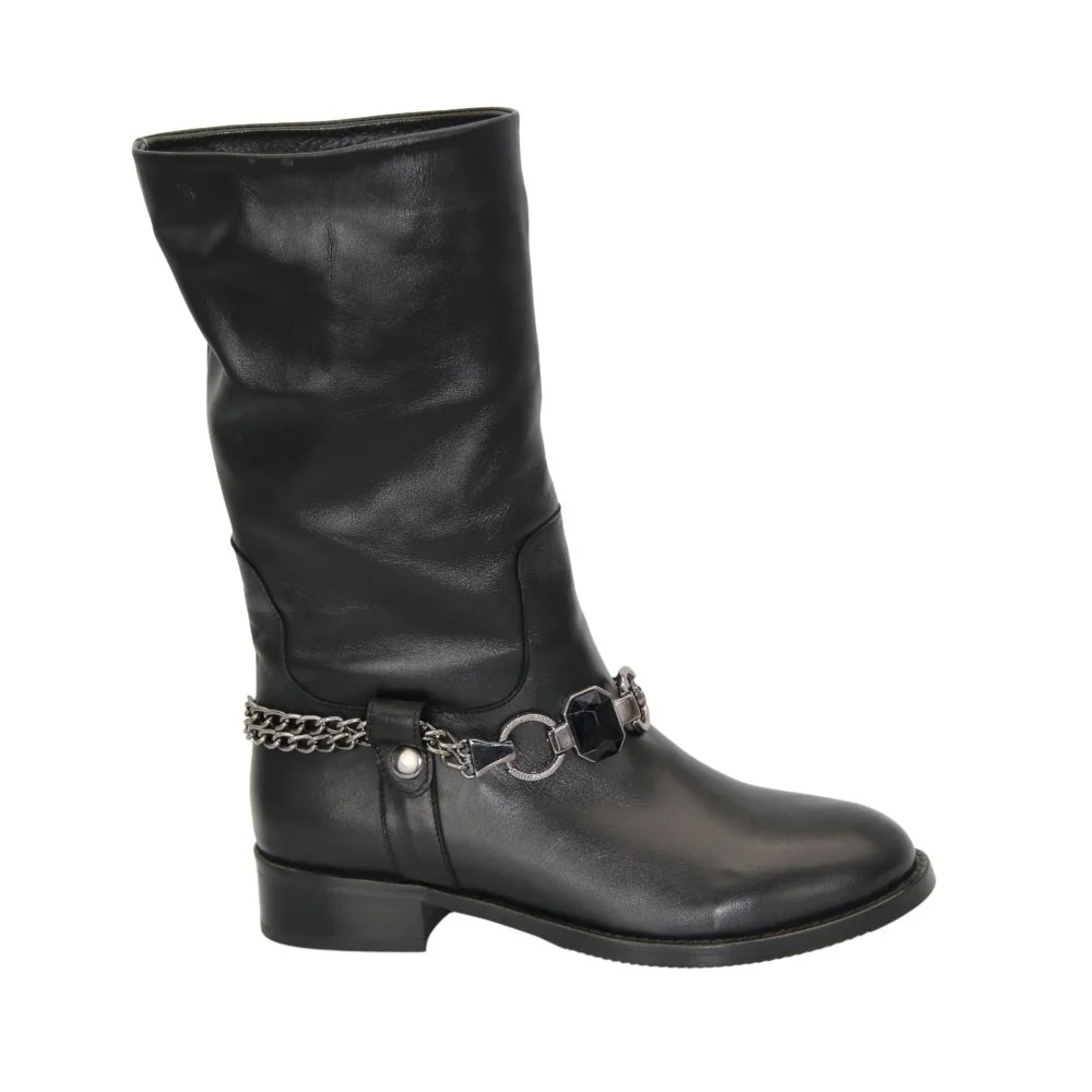 Жіночі чорні чоботи демісезонні Rizzano (Туреччина) модель 4497