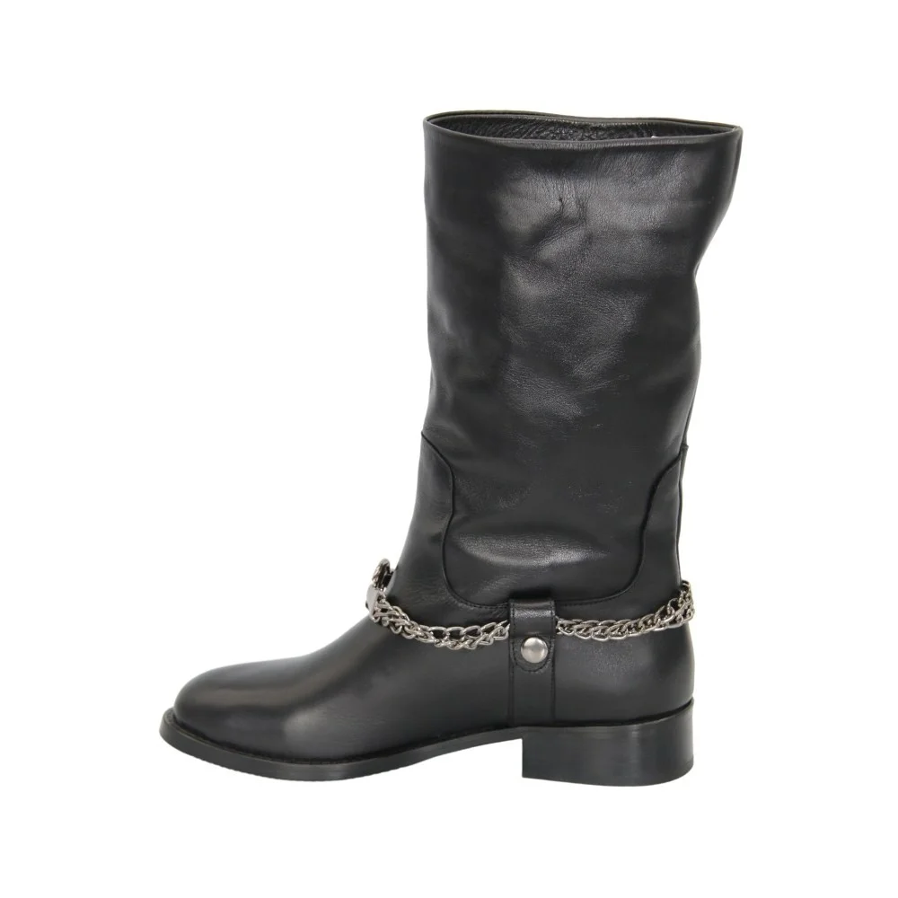 Жіночі чорні чоботи демісезонні Rizzano (Туреччина) модель 4497