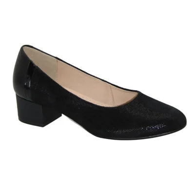 Women's black low-heeled pumps Marco Poland 0887p-381-001-021-1 4514