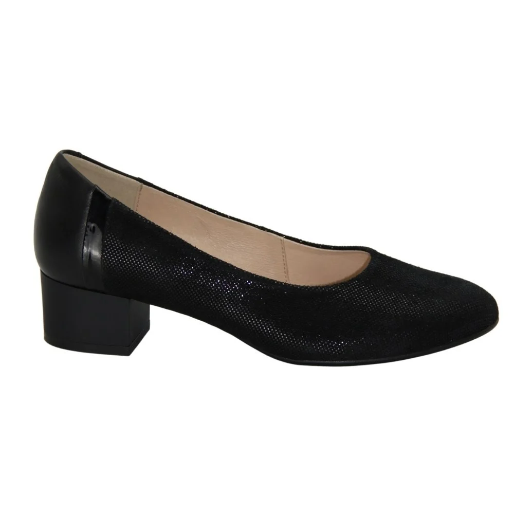 Women's black low-heeled shoes Marco (Poland) model 4514