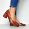 Women's brown mid-heeled pumps Marco Poland 1450p-685-p-1 4549