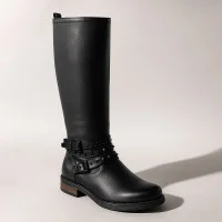 Жіночі чорні зимові чоботи SIMEN 1999 4595 зі знижкою з натуральної шкіри з утепленням з натуральної вовни від польської фабрики