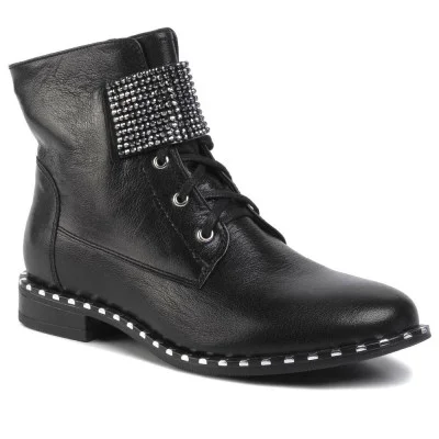 Women's black boots NESSI Poland 19614-czarny 4605