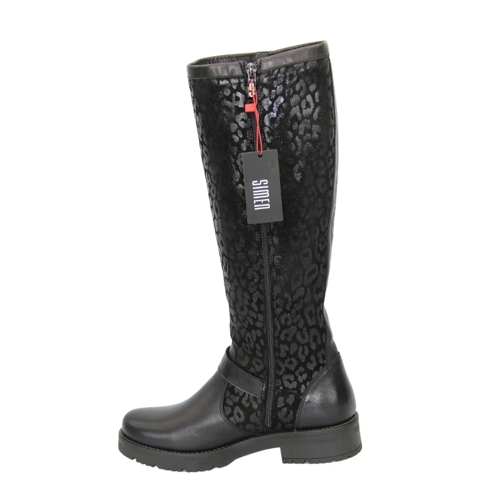 Жіночі чорні чоботи зимові SIMEN (Польща) арт 1974 модель 4609
