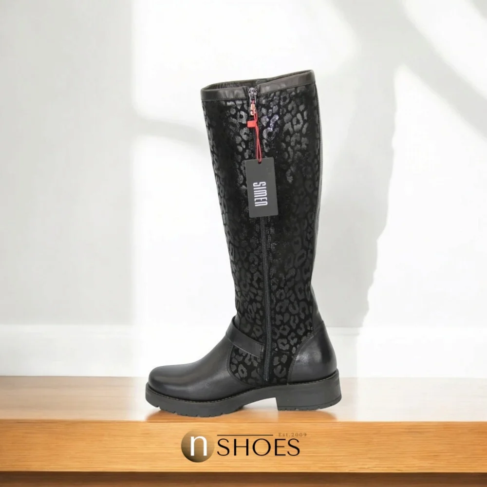 Жіночі чорні чоботи зимові SIMEN (Польща) арт 1974 модель 4609