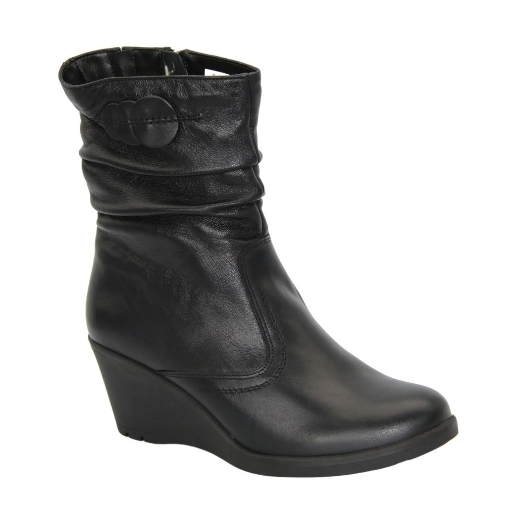 Жіноче чорне зимове взуття Axel 4247 czarny 4613 з натуральної шкіри