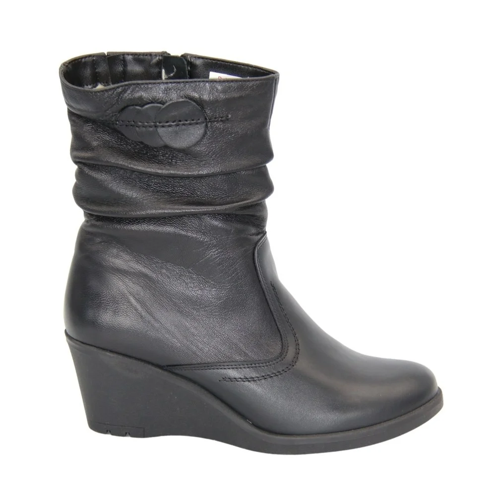 Жіноче чорне зимове взуття Axel 4247 czarny 4613 з натуральної шкіри