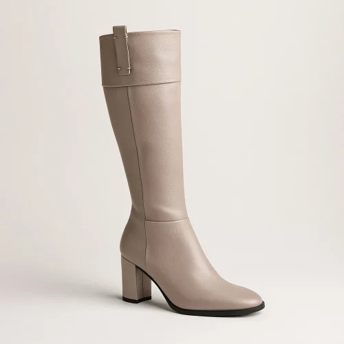 Жіночі бежеві демісезонні чоботи Korzeniowski k-0265-0268 4626 зі знижкою 37 розмір з натуральної шкіри від польської фабрики