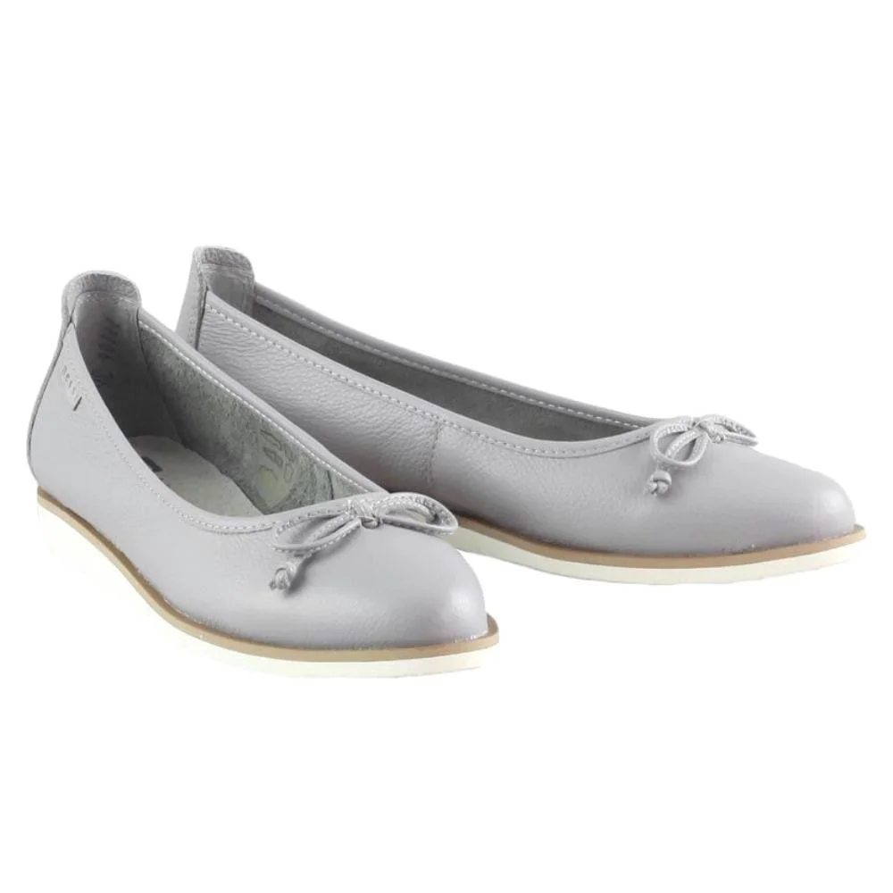 Балетки женские белые Nessi (Польша) модель 4680